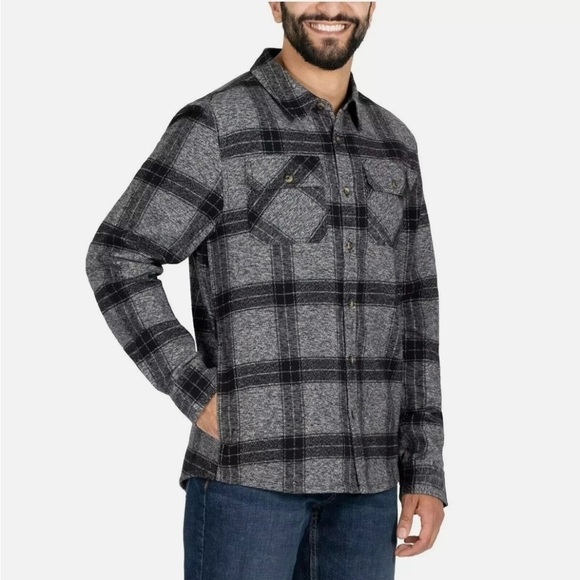 Colorado Clothing NWT Mens Black Gray Plaid Flannel Button Down Shirt XL - Picture 4 of 4